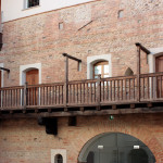 Repairs of old balcony made of bay oak