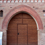 Copy of main door made of elm with forged nails